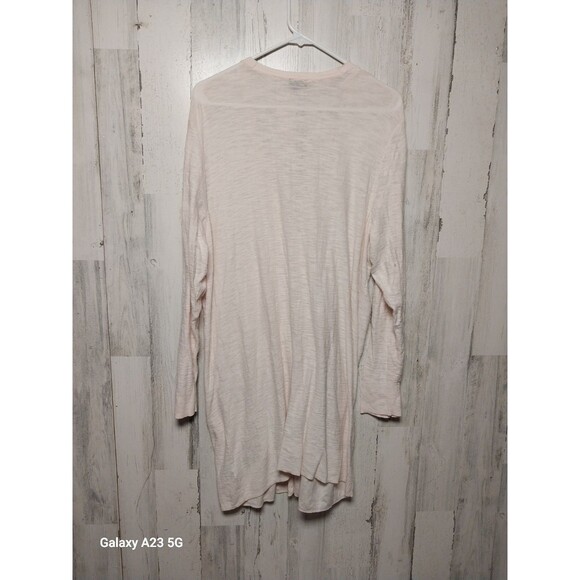 Torrid Tunic Cardigan Plus Size 2X Peach V Neck Lightweight Longline Pockets - Picture 3 of 5